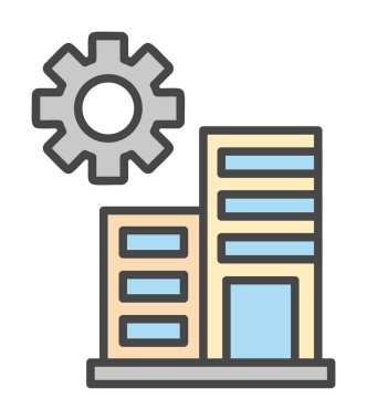 Bakım daireleri simge vektör illüstrasyonu 