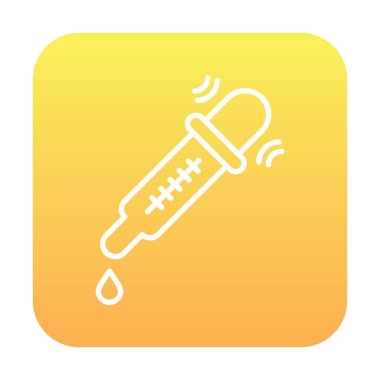 Pipette düz renk vektör ikonu tasarımı 