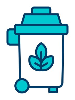 Çöp kutusu. Web simgesi basit illüstrasyon 