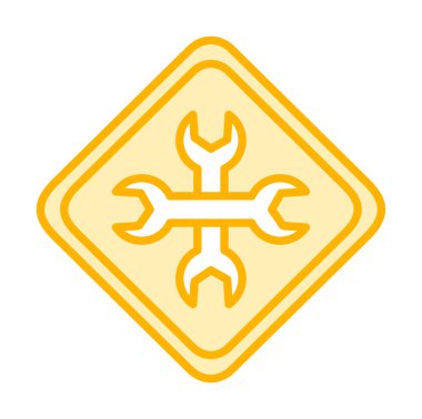 Yapı simgesi vektör illüstrasyonu. Bakımın vektör logosu                              