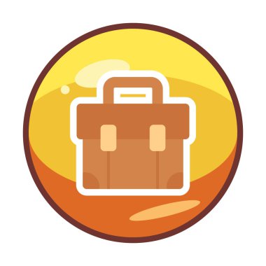 bavul ikonu vektör illüstrasyonu 