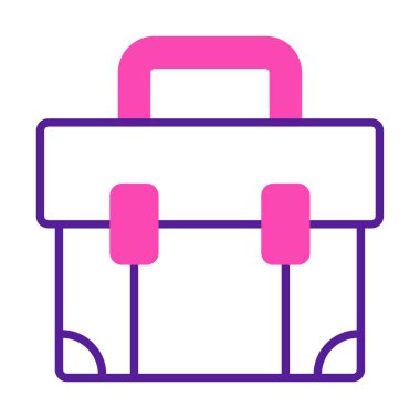 bavul ikonu vektör illüstrasyonu 