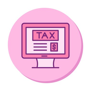 vergi ödeme ikonu vektör illüstrasyonu