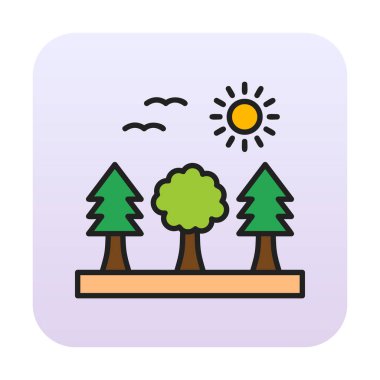 forest icon, vector illustration simple design