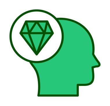 Elmas simgesi, vektör illüstrasyonu basit tasarım