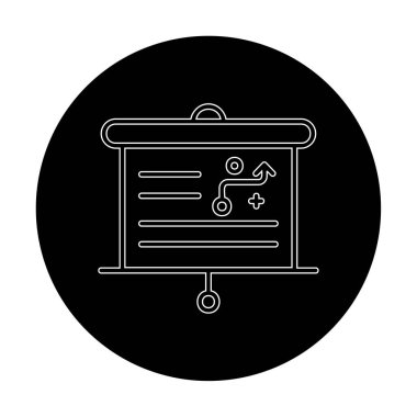 Basit Strateji simgesi, vektör illüstrasyonu