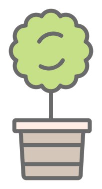 Myrtus bitki ikonu vektör çizimi