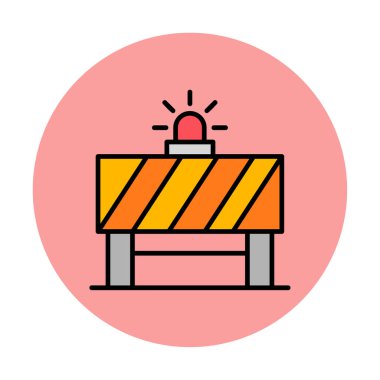 Yol Bariyeri vektör simgesi tasarımı