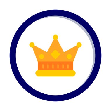 Taç. Web simgesi basit illüstrasyon tasarımı