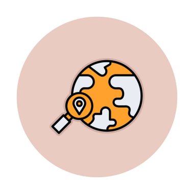 Büyütücü cam çizgi simgesi, arama konsepti