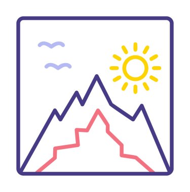 fotoğraf simgesi vektör illüstrasyonu