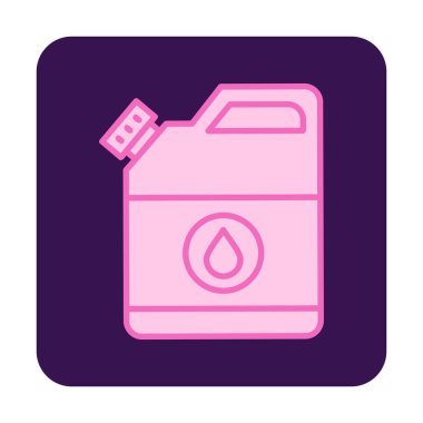 Yağ tenekesi simgesi. Web tasarımı için basit yakıt vektör simgesi çizimi                                