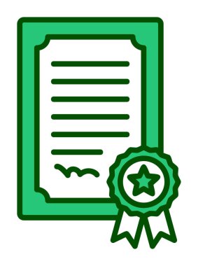 grafik basit sertifika vektör illüstrasyonu 