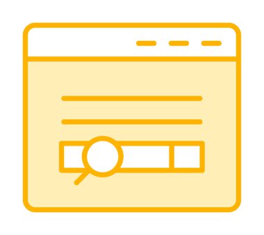 Düz simge, vektör illüstrasyonu taranıyor