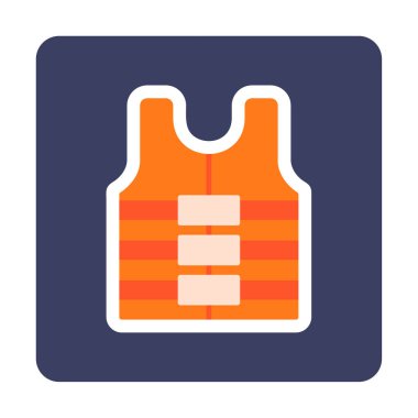 Can yeleği simge vektör çizim