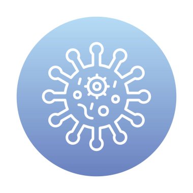 Corona virüs simgesi, covid-19 salgın hastalık sembolü, çizgi biçimi vektör simgesi