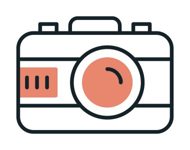 fotoğraf makinesi simgesi, vektör illüstrasyonu 