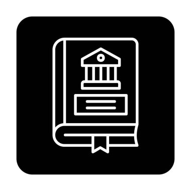 Tarih kitabı simgesinin vektör illüstrasyonu