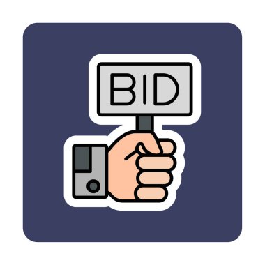 Erkekler teklif ile pankartı tutuyorlar.  