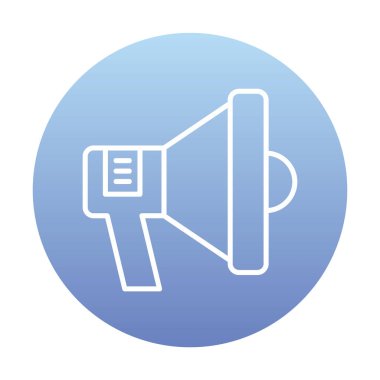 megafon simgesi vektörü web ve mobil tasarımınız için beyaz arkaplanda izole edilmiş, megafon logosu konsepti 