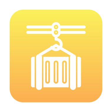 kargo vinç simgesi, vektör illüstrasyon tasarımı