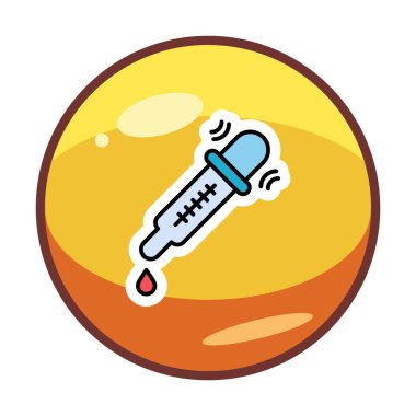 Pipette düz renk vektör ikonu tasarımı 