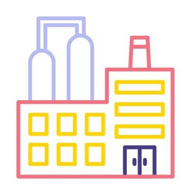 Factory icon, vector illustration simple design