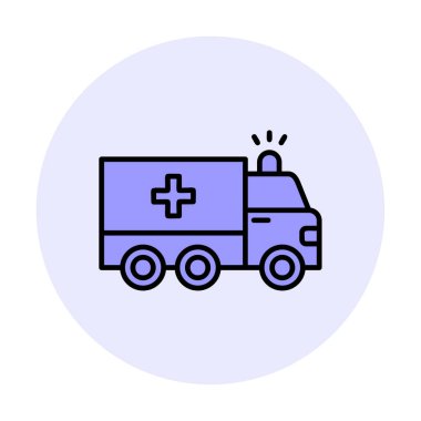 ambulans otomobil vektör resimleme  