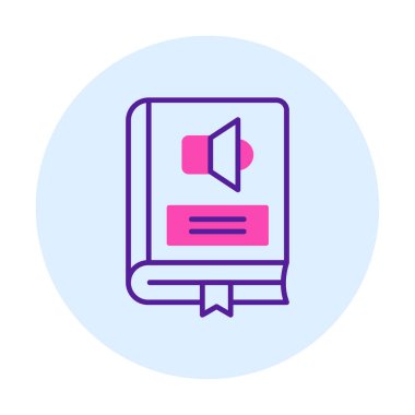 Basit Ses Kitabı simgesi, vektör illüstrasyonu