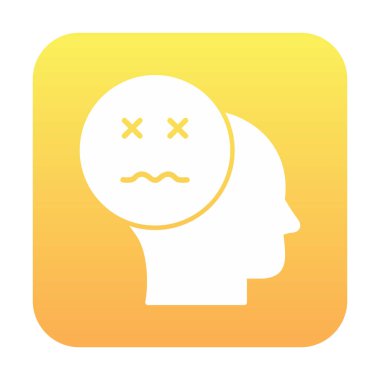 Hasta emoji simgesi olan insan kafası, vektör illüstrasyonu