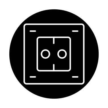Modern Elektrik Soket simgesinin vektör illüstrasyonu       