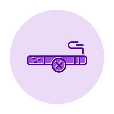 Basit Sigara İçilmez alanı simgesi, vektör illüstrasyonu