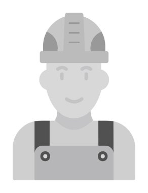 Fabrika İşçi simgesi vektör illüstrasyonu