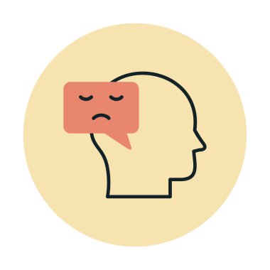 Negatif Düşünce konsepti ikon vektör çizimi