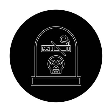 duman simgesi, düz ikon vektör illüstrasyon tasarımı