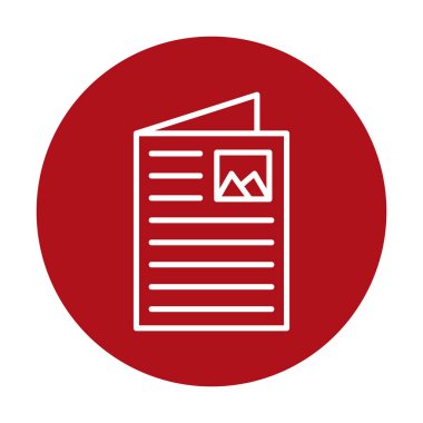 Broşür simgesi vektör illüstrasyonu