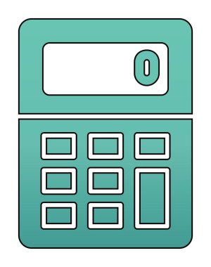 modern hesap makinesi düz vektör çizimi  