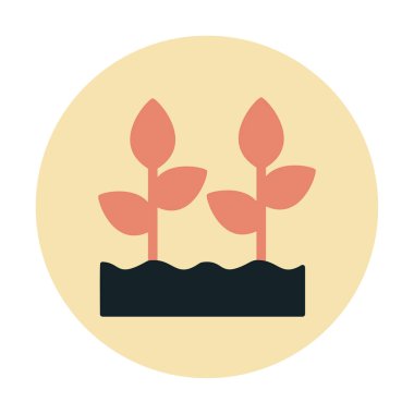 Growing plants web icon, vector illustration 