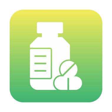 İlaç şişesi, ilaç ikonu, vektör illüstrasyonu                                         