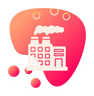 Factory icon, vector illustration simple design