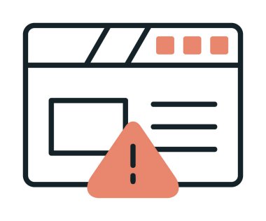 Basit web sayfası simgesi, vektör illüstrasyonu