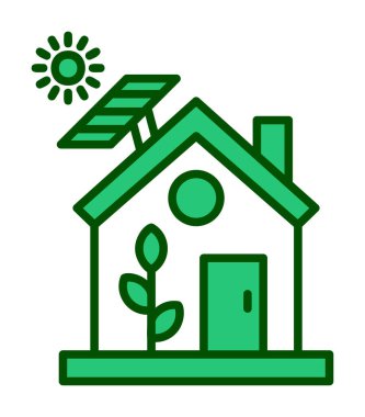 Eco house simge vektör çizim