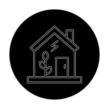 vector illustration of Green house icon 