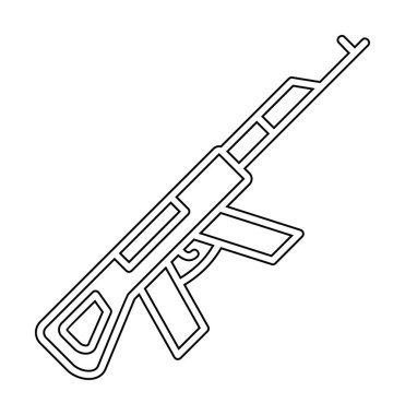 Ak47 simge vektör illüstrasyonu