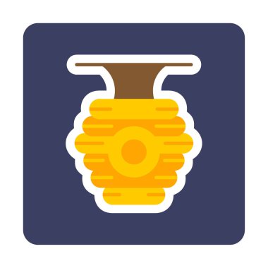 Arı kovanı simgesi vektör illüstrasyonu