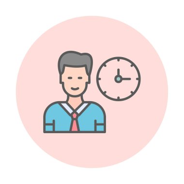 Çalışma Zamanı web simgesi vektör illüstrasyonu