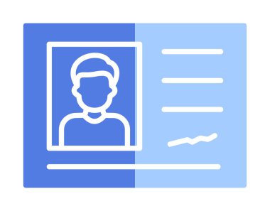 Tanımlama kartı vektör illüstrasyonu