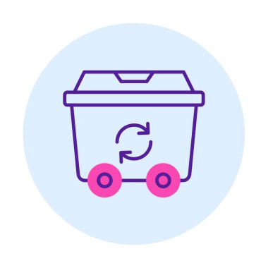 Çöp vektörü simgesi geri dönüşüm işareti