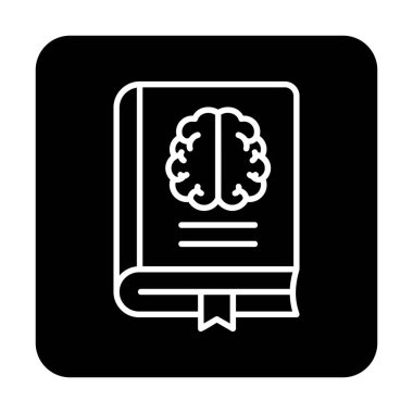 Nöroloji Kitabı web simgesi vektör illüstrasyonu