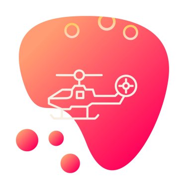 Askeri savaş helikopteri. Web simgesi basit illüstrasyon 